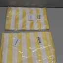 2 x Yellow and White Cabana Striped Table Runner Birthday Party Decoration Baby Shower Dining Room Home Kitchen Table Decor (Yellow, 13" x 72")