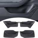 PUOENI New 2025 2026 Model Y Juniper Door Side Organizer (Emergency Button Safety) 4PCS Full-Cover TPE Front and Rear Door Side Storage Box for Refresh Model Y Juniper Interior Accessories