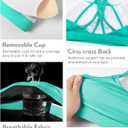 RUNNING GIRL Sports Bras for Women Medium Support, Criss-Cross Strappy Sports Bra Workout Yoga Bra with Removable Cups (Green, XL)