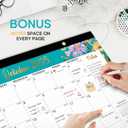 4 x Desk Calendar 2026-2027, 21-Month Calendar Runs Until June 2027, Large 17" x 12" Monthly Desktop & Wall Calendar for Home & Office - Floral