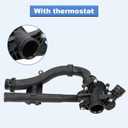 Coolant Thermostat Housing Assembly Compatible with 2016-2020 Mercedes-Benz C200 C300 GLC250 GLC300 E300 SLC180 SLC200 SLC300 SLK300 2.0L, Replacement for A2742000115 2742003400 2742003100
