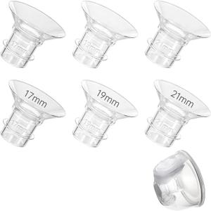 6PCS Flange Inserts Compatible with BabyBuddha, 17/19/21mm, Silicone Pump Flange Insert for Breast Pump, Minimize Tunnel Down to Correct Size, Pumping Essential Kit for Moms
