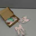 Large Pink Bow Wall Hooks Set of 3, Shabby Chic Wall Mounted Vintage Bow Coat Hooks, Decorative Wall Hooks for Bag, Towel and Hat