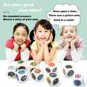 Story Dice Set, 9 Colorful Storytelling Cubes for Early Education, 54 Images Iconic Storytelling Game Dice, Language Expression/Imagination, Party/Family Union/Gifts for Kids/Adults, Solo/Multiplayers