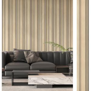 Art3d 4-Pack Glue-On Wall Panels, Wood Grain Texture Interior Wall Decor, 104"x12" Recycled Polystyrene Wainscoting Panels, Low Emission for Living Room Bedroom,Natural Oak