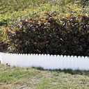10.6" H White Garden Edging Borders, 10Pcs Plastic Garden Landscape Edging, 7.2Ft Interlocking Decorative Garden Fences Edging, Lawn Edge Flower Bed Border for DIY Patio Walkways Yard