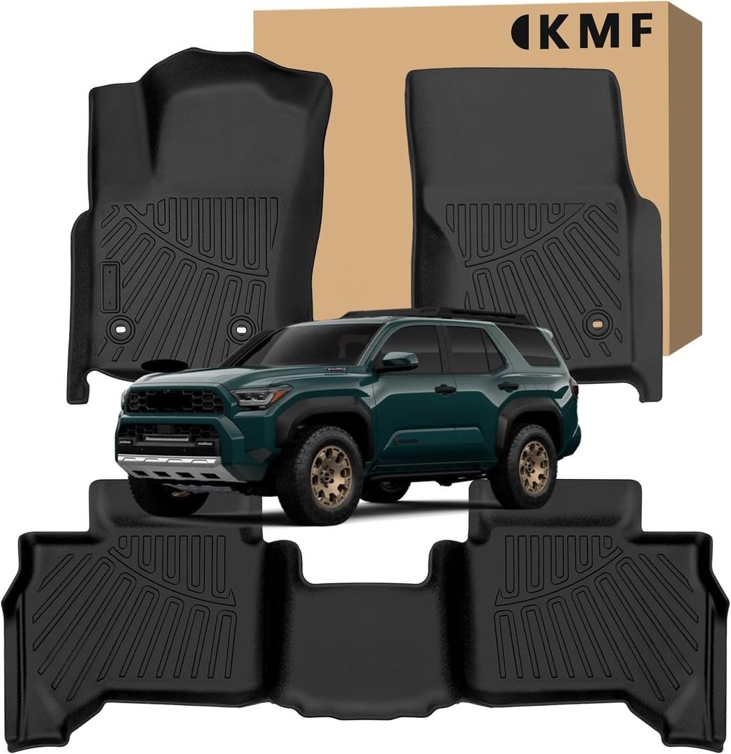 KMF Custom Fit Floor Mats for Toyota 4Runner 2025 (NOT for Hybrid) Accessories, 5 Seats All Weather TPE Waterproof Car Floor Liners - Front & Rear 2 Row, Anti-Slip Deep Grooves 4Runner Car Mats KMF Custom Fit Floor Mats for Toyota 4Runner 2025 (NOT for Hybrid) Accessories, 5 Seats All Weather TPE Waterproof Car Floor Liners - Front & Rear 2 Row, Anti-Slip Deep Grooves 4Runner Car Mats