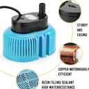 Pool Cover Pump above Ground - Submersible Water Sump Pump Swimming Water Removal Pumps, with Drainage Hose & 25 Feet Extra Long Power Cord, 850 GPH inGround, 3 Adapters (Blue)