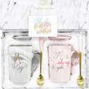 CLVJQ Mr and Mrs Gifts, Engagement Anniversary Wedding Gifts for Couple Newlyweds, Couple Mugs Set 14oz, Christmas Valentines Bridal Shower Presents for Bride Him Her (Type 3)