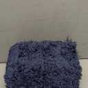 Small Bathroom Rugs 17x24 Non Slip Navy Fluffy Bath Mat for Bathroom Floor Machine Washable Plush Luxury Bath Rug for Tub Soft Shaggy Absorbent Shower Mat