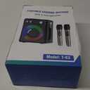 Karaoke Machine, Portable Bluetooth Karaoke Speaker with 2 Wireless Microphones, PA System for Adults Kids with LED Lights & Echo Adjustment, Supports TWS/TF/USB/AUX for Home Party