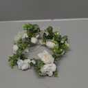 Honoson Dog Wedding Flower Collar Dog Wedding Outfit Puppy Floral Attire Collars Flowers Wreath Photo Prop Accessories for Female Male Puppy Cats Pet(Medium)