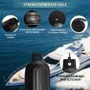 Boat Fenders 4Pack 4.5"/5.5."/6.5"/8.5" Inflatable Ribbed Marine Boat Fender with Fender Lines 6.5ft Needles and Pump for Twin Eyes Boat Fender Bumpers for Docking Fenders Use to Yacht Etc