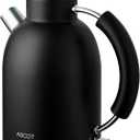 ASCOT Electric Kettle, Electric Tea Kettle Hot Water Kettle Stainless Steel Kettle 1.6L 1500W Retro Tea Heater & Boiling Water, Auto Shut-Off and Boil-Dry Protection (Black)