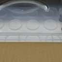 Cupcake Carrier, 3-Tiers Cupcake Containers, Holds 36 Cupcakes or 3 Large Cakes, Cupcake Holder, Cupcake Box with Lid and Handle (White, Basic)