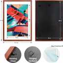 20x28 Poster Frame,Natural Soild Wood Picture Frames with Polished Plexiglass,Easy to Hang,Display Picture 20x28 without Mat or 16x24 with Mat for Wall Mounting Horizontally and Vertically (Brown)