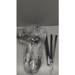 5-Light Contemporary Black Chandelier, Modern Industrial Dining Room Light Fixtures Over Table, Ceiling Hanging Kitchen Island Pendant Lighting Fixtures w/Clear Glass Shade for Entryway Foyer