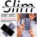 Clear Glitter Butterfly for Galaxy S24 Plus Case, [Screen Protector] Shockproof Thin Flower Slim Cute Crystal Bling Women Hard Back Soft TPU Bumper Protective for Samsung S24 Plus 6.7 inch