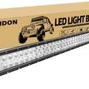 RIGIDON 50 Inch 288W Light Bar, Double Row Flood Spot Combo 28800LM LED Light Bar Waterproof Driving Boat Road LED Work Light for ATV UTV Truck