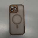 YEMORAN Compatible with iPhone 12 Pro Max Case with Built-in Camera Lens Protector Translucent Magnetic 12 Pro Max Phone Case 6.7" [Compatible with Mag-Safe][Great Grip Feeling], Desert Brown