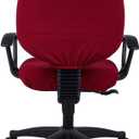 Smiry Stretch Jacquard Office Computer Chair Covers, Removable Washable Universal Desk Rotating Chair Slipcovers Protector, Seat + Backrest Cover, Burgandy, 22"D x 22"W x 2.5"H