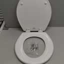 BEMIS 500EC 390 Toilet Seat with Easy Clean & Change Hinges, 1 Pack Round, Cotton White