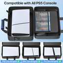 Carrying Case Compatible with PS5/Slim/Pro Disc & Digital, P S5 Travel Case for Play 5 Controllers, PS Portal, Game Discs, PS 5 Protective Travel Bag Play 5 Carry with Zipper Pocket, Black and Blue