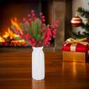 Veemoon 20Pcs Artificial Red Berry Stems,8. 25-11. 2 Inch Christmas Berry Picks Faux Pine Branches Home DIY Ornaments for Wedding Winter Holiday New Year