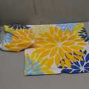 DFXSZ Yellow Blue Flower Pillow Covers 18x18 Inch Set of 2 White Gray Colored Throw Pillows Outdoor Waterproof Decor for Living Room Sofa Patio Funiture Garden Floral Polyester Pillow Covers 002J18