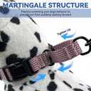 Martingale Dog Collars Adjustable Training Martingale Collar for Dogs - Reflective No Pull Dog Collar with Quick Release Buckle(Dark Grey, Small) (Extra Large, Pink)