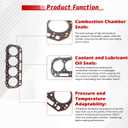 Cylinder Head Gasket, 4900345 4900969 Replacement for Doosan Daewoo Forklift D20S D25S D30S for Cummins Engine A1700 A2300