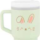 Infantino My 1st Tumbler, Silicone Sippy Cup with Straw & Handle, Spill-Resistant Baby Cup for On-the-Go, BPA-Free Transition Bottle, Bunny (9 Ounces)