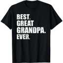 Best Great Grandpa Design For Grandpa Men Great Grandfather T-Shirt L (Grey)