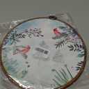 HUGANE Rustic Winter Cardinal Bird Round Wall Art Decor, Cozy Farmhouse Winter Red Cardinal Birding Hanging Canvas Framed Prints Wall Sculptures for Home Bedroom Living Room Decor, 10x10 Inch