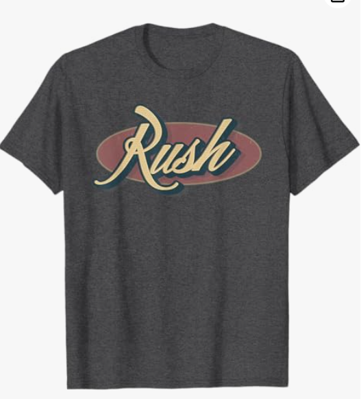Rush Name Personalized Vintage Retro Gifts Men Women kids T-Shirt, Heather Dark Grey, M