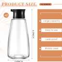 2 Pcs 9.6 oz Cruet Dispenser for Olive Oil Vinegar Soy Sauce Dispenser Bottle Glass Soy Sauce Container Oil Bottle for Kitchen Cooking Barbecue (Black, White)
