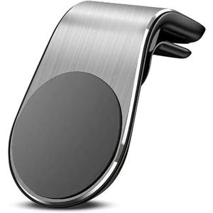 Jefuzh Mobile Phone Navigation Magnetic Bracket, Magnetic Navigation Bracket, L Type 360° Rotatable Car Phone Mount Magnet Universal Car Cellphone Holder Strong Magnet Mount for Any Smartphone (Silver) (Pack of 2)