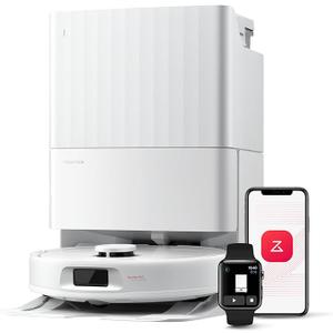 roborock Qrevo Series Robot Vacuum and Mop, 8000Pa Suction, Upgraded from Qrevo S, Anti-Tangle Brush, Smart Obstacle Avoidance, Auto Mop Washing, All-in-One Dock, 200RPM Spinning Mops, White