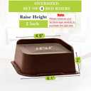 Bed Risers 1 inch, 2 inch, 3 inch, 4 inch, 6 inch, 8 inch Heavy Duty, Oversized Furniture Riser for Couch Sofa Table Chair Leg Frame Dorm, Support up to 6000 Lbs (Chocolat Brown 4 Pack, 2 inch)