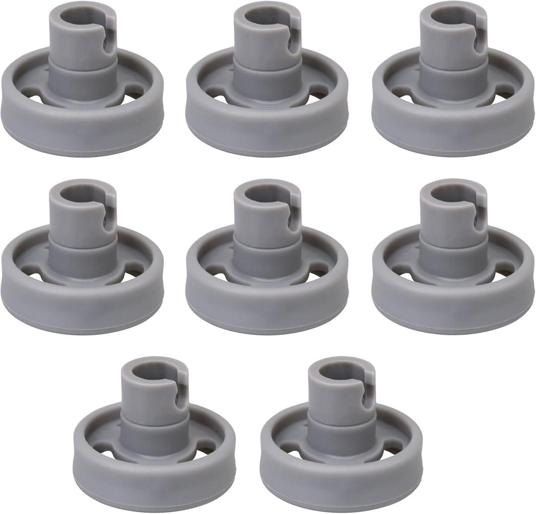 WD12X10231 Dishwasher Lower Rack Wheel And Stud Replacement for GE,Replaces 1263942 AP3994981 PS1481883 Pack of 8