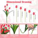 Homsunny 18.9 "Large Red Imitation Tulip Artificial Flowers, 30-Piece Pack. Perfect for Spring Weddings, Valentine's Day, Easter, Mother's Day, and Elegant Home and Table vase Arrangements.