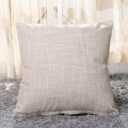 Christmas Decorative Throw Pillow,Cozy Cushion with Pillow Inserts,14x14 Inch Soft Accent Pillow for Couch Sofa Living Room Home Decor,Beige (Beige-upgraded Linen)
