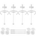 Straw Cup Conversion Kit for Philips Avent Natural Baby Bottles,Weighted Straw Sippy Cup Transition Kit with Soft Nipple and Handles for Toddler, Pack of 4 