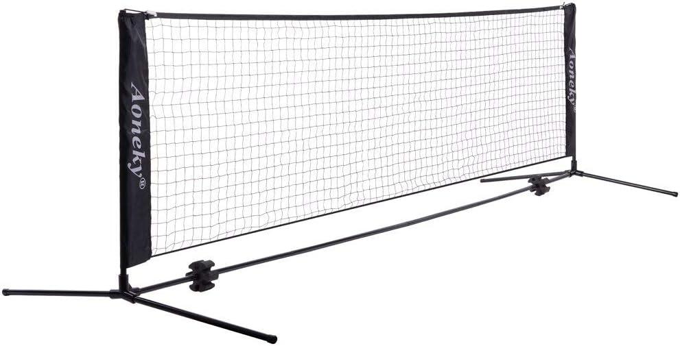 Aoneky Mini Portable Tennis Net for Driveway - Kids Soccer Tennis Net - Pickleball Net (10 Feet)