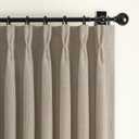 Blackout Memory Trained Pinch Pleated Curtains 84 Inch Length for Living Room, Country Taupe Natural Linen Thick Burlap Two Layer Heat Blocking Window Drapes for Bedroom 2 Panels Set 40"W x 84"L Birch