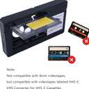 Motorized VHS-C to VHS Cassette Adapter Compatible with JVC RCA VCR Players, Convert VHS-C Tapes to Standard VHS, Not for 8mm/MiniDV/Hi8