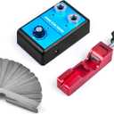 CNRAQR Spark Plug Tester & Spark Plug Gap Tool Kit 0 to 6000RPM with Double Hole Spark Plug Adjustable Gap Tool with Feeler Gauge Ignition Coil Tester for 12V Gasoline Vehicles Spark Plug Socket