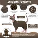 ROZKITCH XS Cat Clothes, Breathable Soft Cat Jumpers for Hairless Cats, Devon Rex, Cornish Rex, Peterbald, Coffee XS