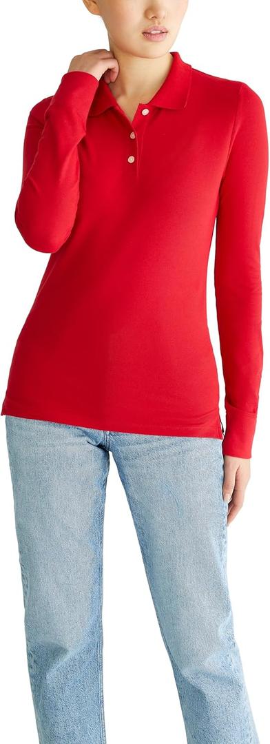 Aeropostale Women's Aero Uniform Polo Long Sleeve (L)