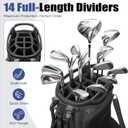 Findway 14 Way Golf Stand Bag [Upgrated Generous Space] Lightweight Golf Bag with Stand, Durable Golf Club Bag with Padded Dual Strap & Rain Cover for Men and Women